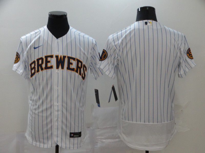 Men Milwaukee Brewers Blank White Nike Elite MLB Jerseys->milwaukee brewers->MLB Jersey